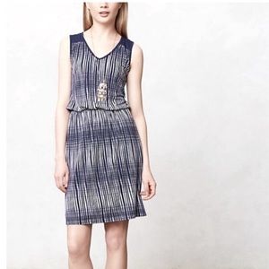 Deletta dress, navy and white